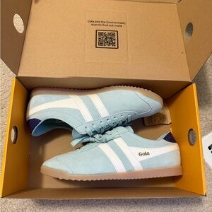 NWB Gola Light Blue Sneakers with White Stripes